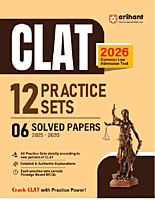 CLAT (Common Law Admission Test) 2026 | 12 Practice Sets & 6 Solved Papers (2025-2020),