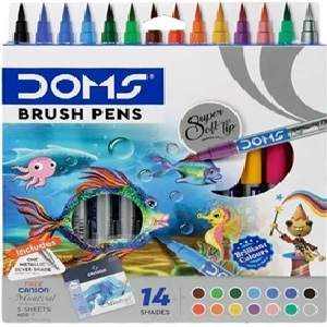 Doms Brush Pen Set of 14 Pens