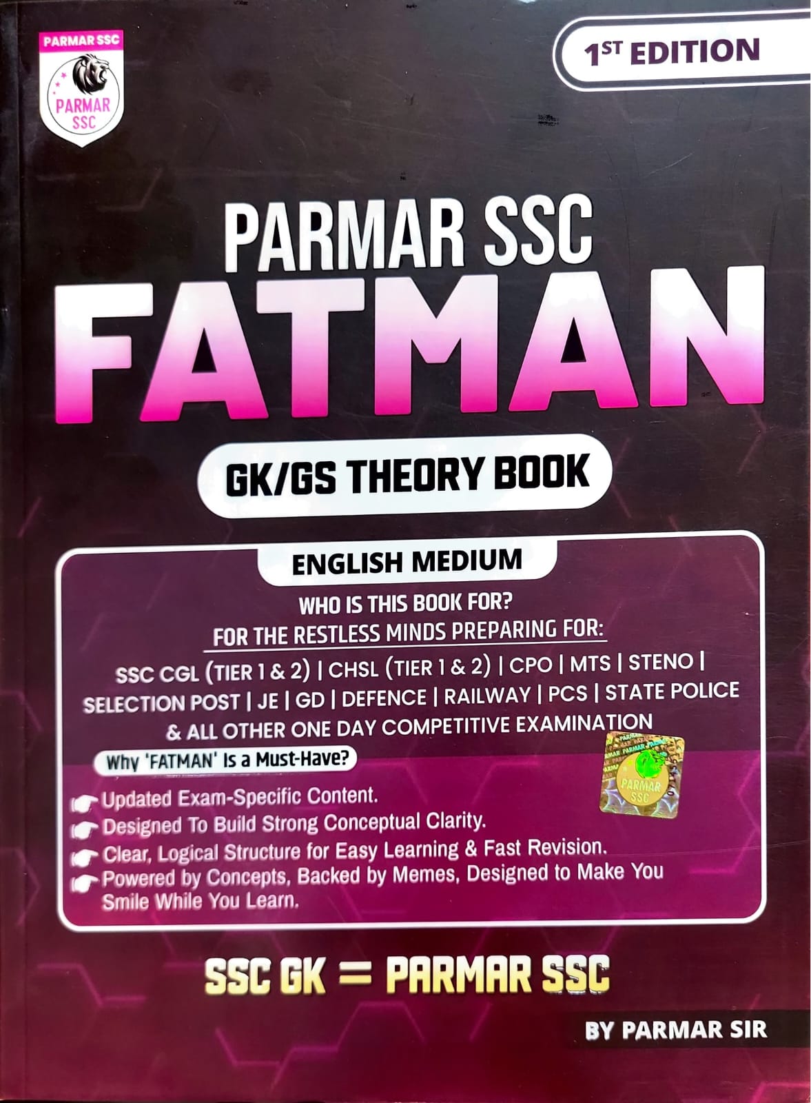 PARMAR SSC FATMAN GK/ GS THEORY BOOK ENGLISH MEDIUM
