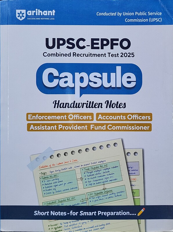 UPSC - EPFO CAPSULE HANDWRITTEN NOTES BY ARIHANT